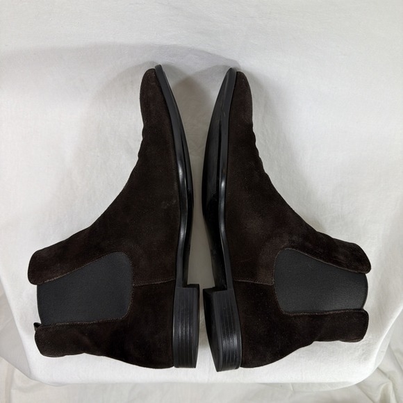 Vintage Leather Chelsea Boots Suede Prada Brown Mens Size 8 US - Picture 7 of 11